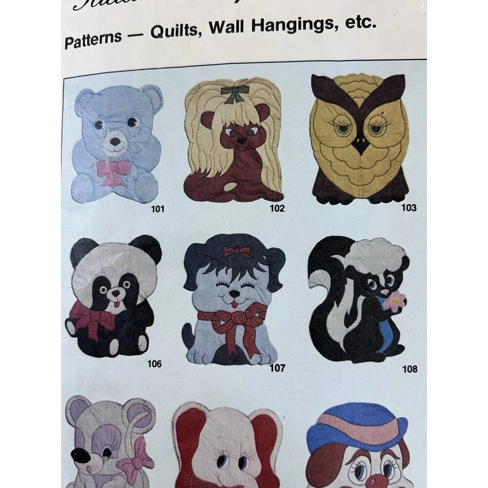 Vintage 1979 Kiddie Komfies Sewing Patterns #114 Horse Quilts Wall Hangings Rare